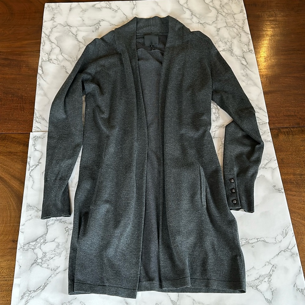 Long thick cotton cardigan